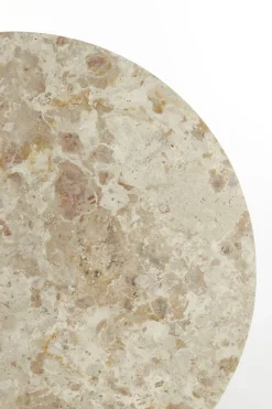 Light & Living Bijzettafel Zeca Taupe Marmer Ø59cm