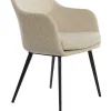 Light & Living Eetkamerstoel Leone Bouclé Crème