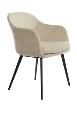 Light & Living Eetkamerstoel Leone Bouclé Crème
