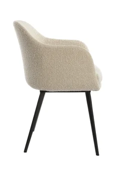 Light & Living Eetkamerstoel Leone Bouclé Crème