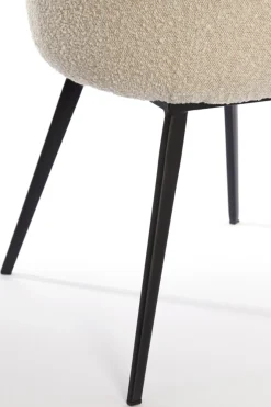 Light & Living Eetkamerstoel Leone Bouclé Crème