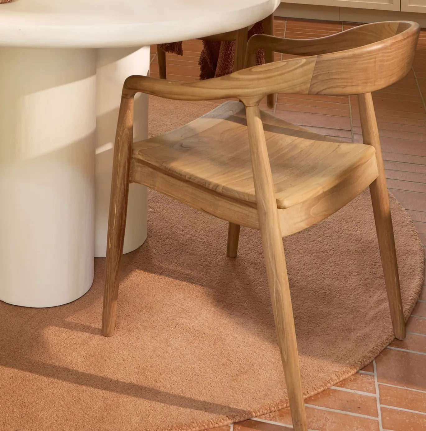Light & Living Eetkamerstoel Palos Teakhout Naturel