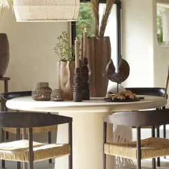 Light & Living Eettafel Kulona Beige Ø140cm