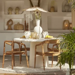 Light & Living Eettafel Kulona Crème Ø140cm