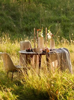 Light & Living Eettafel Quenza Acaciahout Donkerbruin Ø140cm