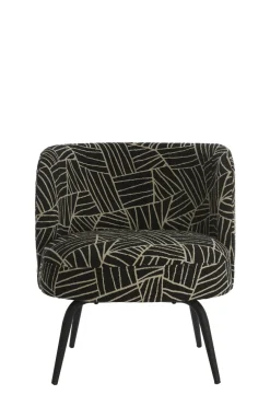 Light & Living Fauteuil Dieyda Zwart/Wit