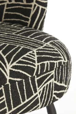 Light & Living Fauteuil Dieyda Zwart/Wit
