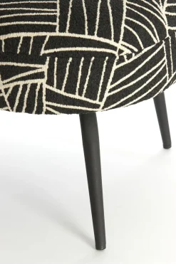 Light & Living Fauteuil Dieyda Zwart/Wit
