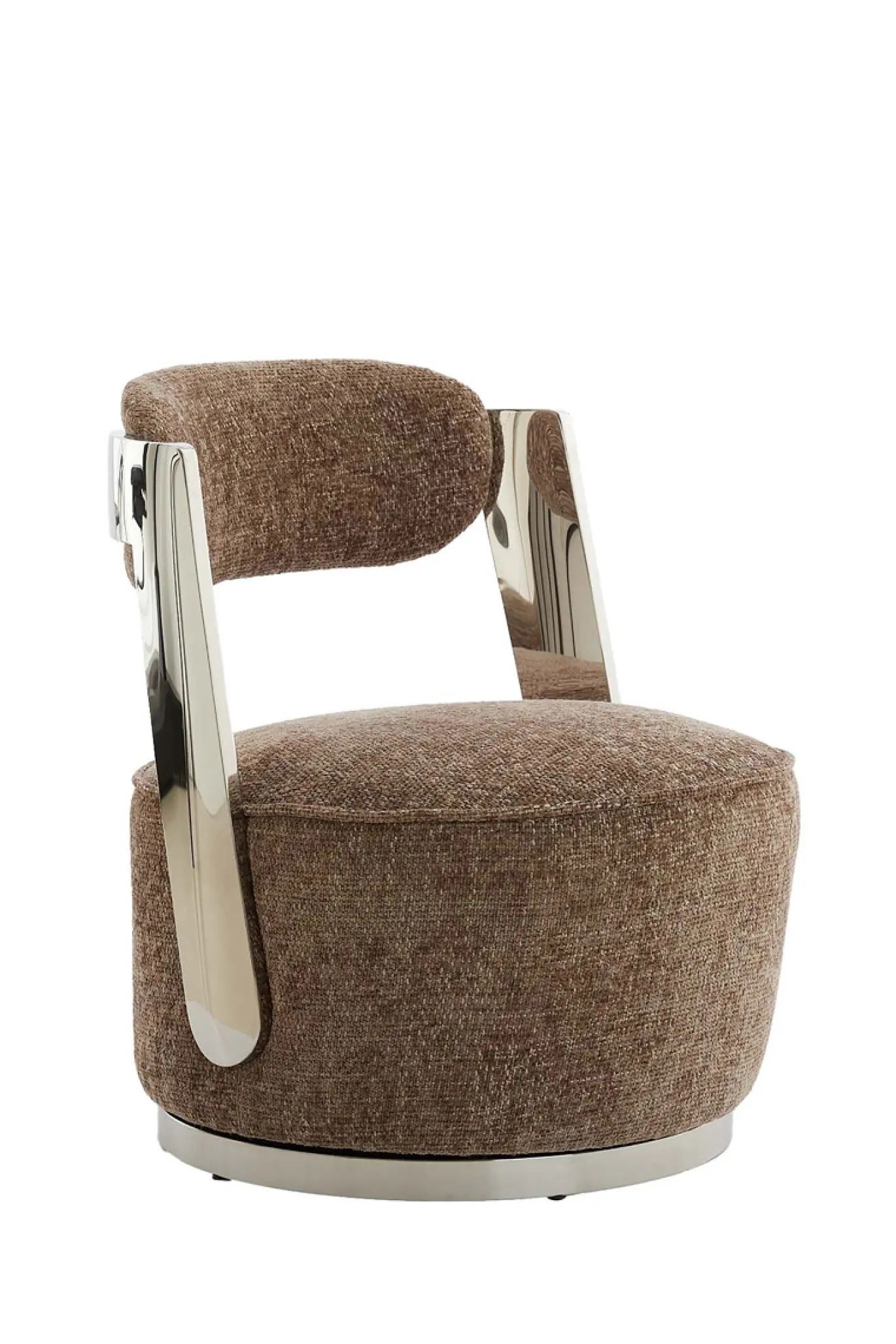 Light & Living Fauteuil Kemena Bruin/Chrome