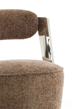 Light & Living Fauteuil Kemena Bruin/Chrome