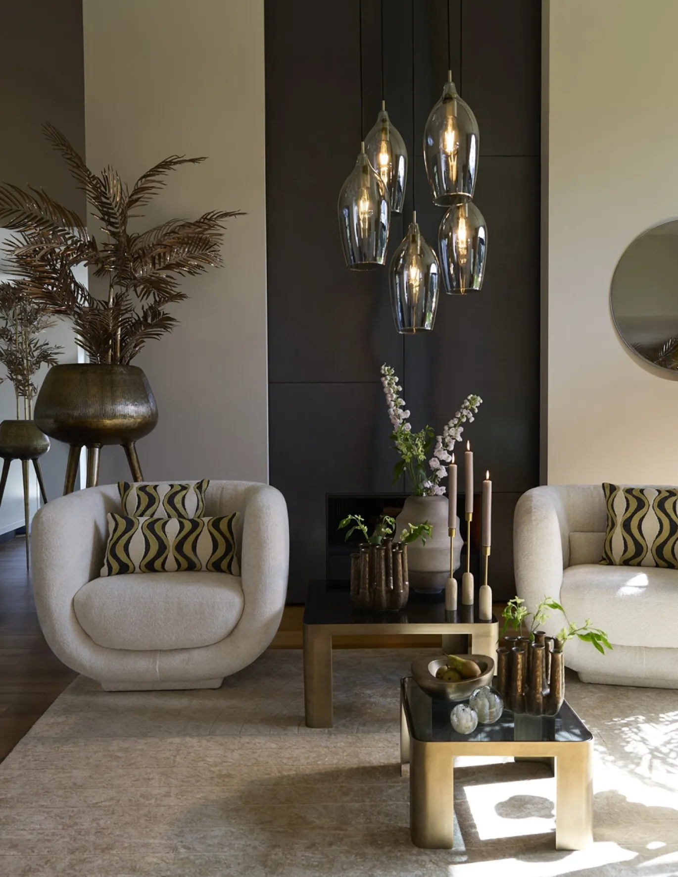 Light & Living Fauteuil Kialy Crème