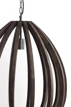 Light & Living Hanglamp Barsia Mangohout Donkerbruin Ø50cm