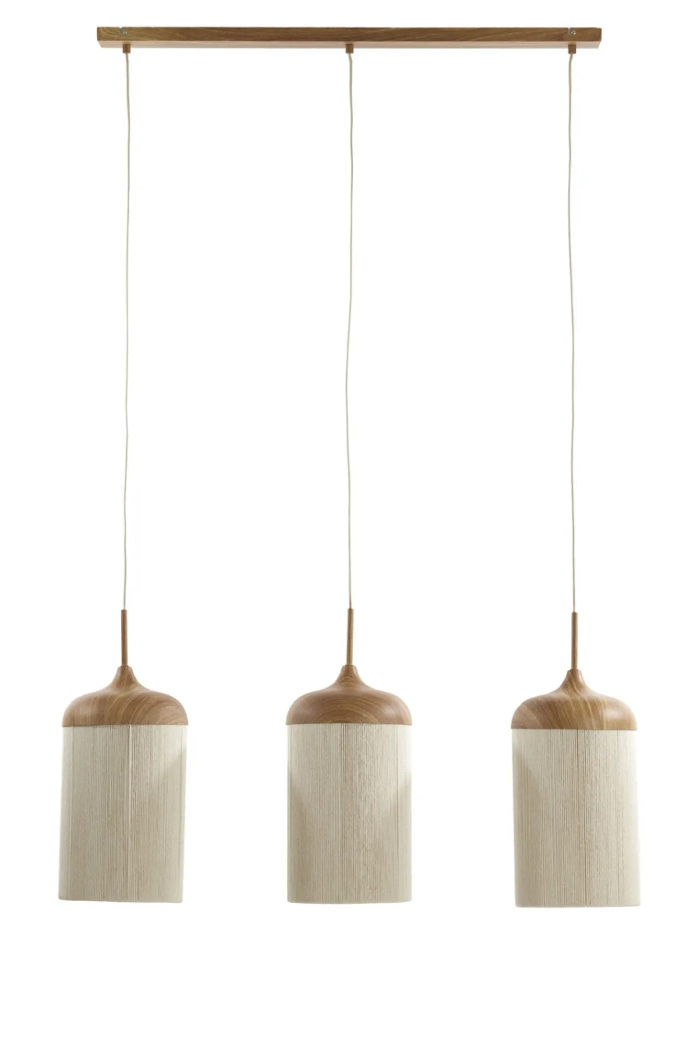 Light & Living Hanglamp Dania 3-Lichts Naturel/Crème