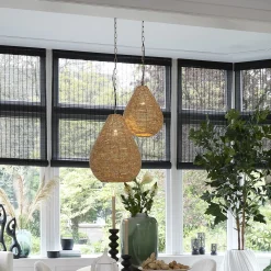 Light & Living Hanglamp Kabinda Kralen Naturel Ø31cm