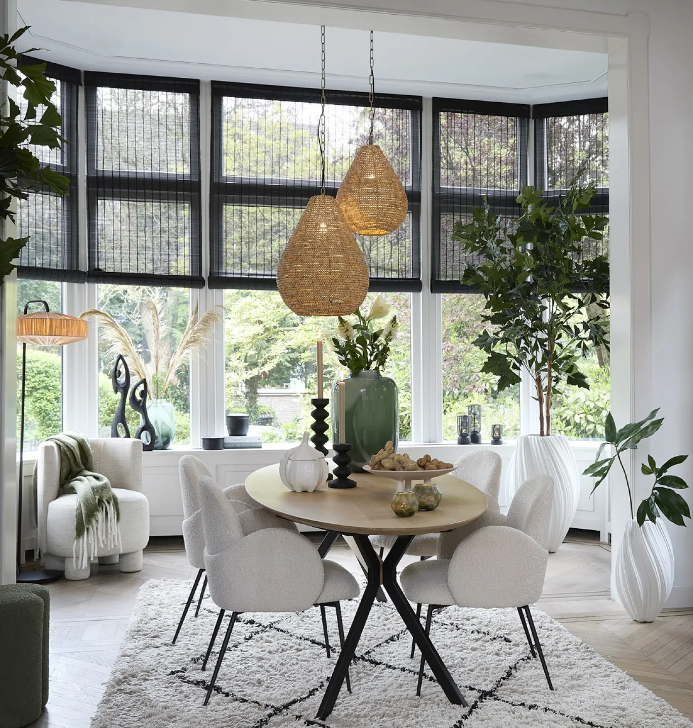 Light & Living Hanglamp Kabinda Kralen Naturel Ø31cm