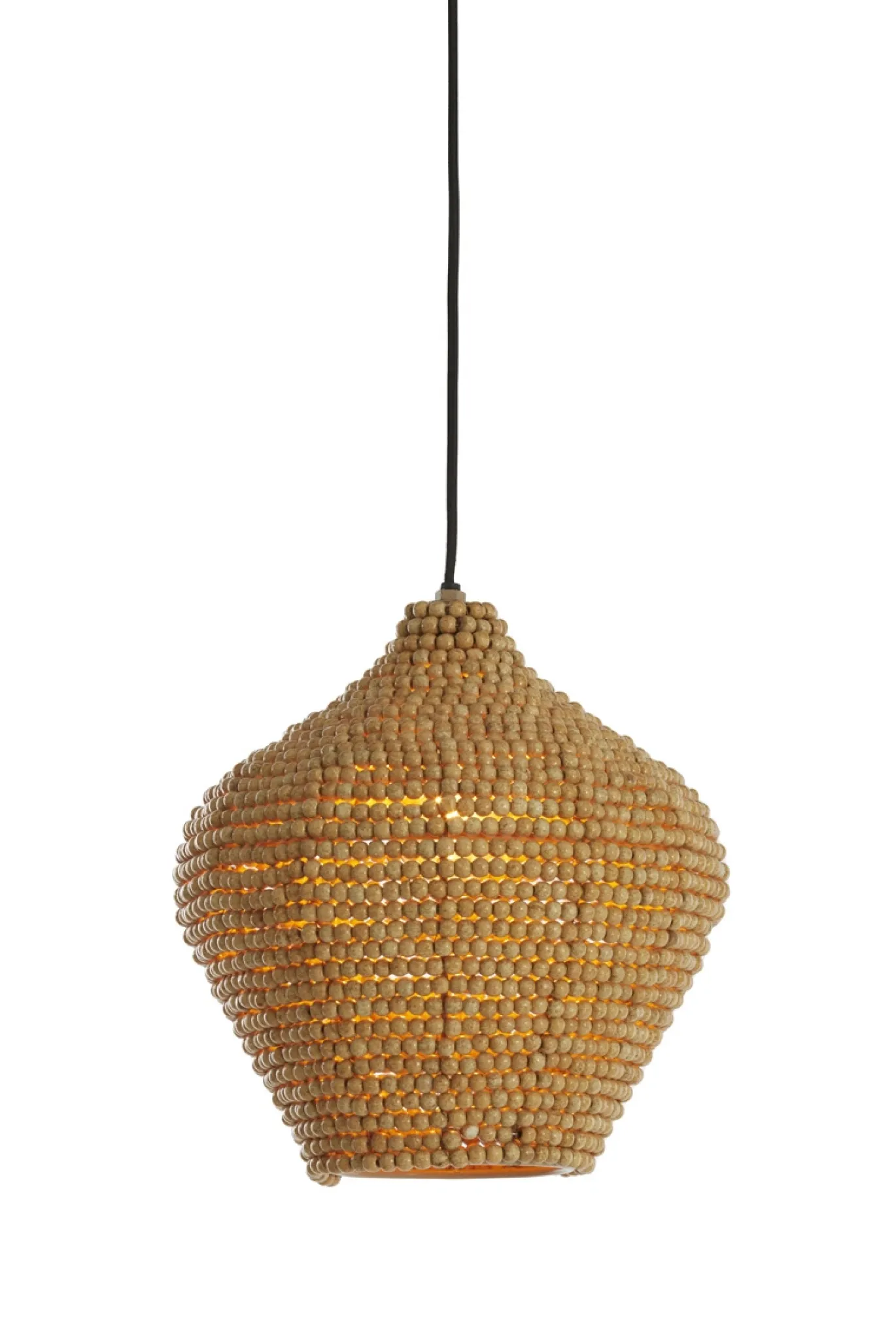 Light & Living Hanglamp Kalenga Kralen Naturel Ø28cm