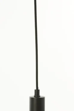 Light & Living Hanglamp Lekar Zwart / Smoke Glas Ø21cm