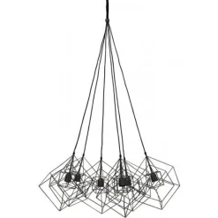 Light & Living Hanglamp 6-Lichts Kubinka Mat Zwart 25x25x26cm