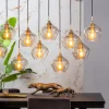 Light & Living Hanglamp 10-Lichts Rakel Antiek Brons/Smoke Glas 124cm