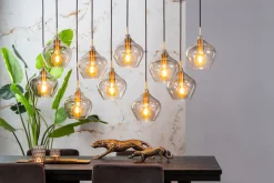 Light & Living Hanglamp 10-Lichts Rakel Antiek Brons/Smoke Glas 124cm