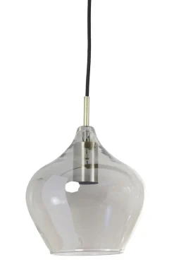Light & Living Hanglamp 10-Lichts Rakel Antiek Brons/Smoke Glas 124cm