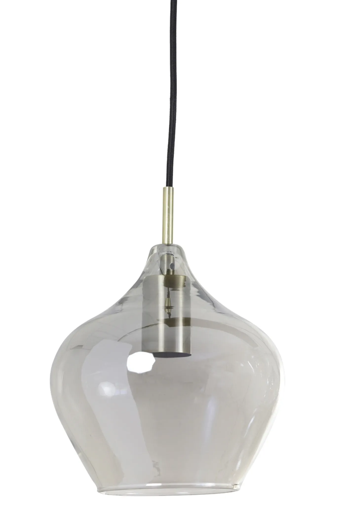 Light & Living Hanglamp 10-Lichts Rakel Antiek Brons/Smoke Glas 124cm
