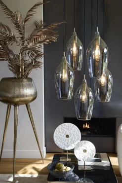 Light & Living Hanglamp Lukaro 5-Lichts Getrapt Smoke