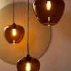 Light & Living Hanglamp Mayson Bruin Glas Ø23cm