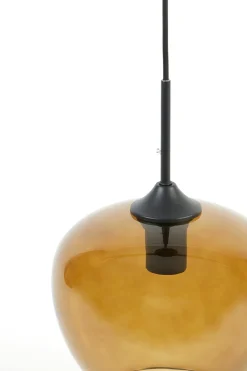Light & Living Hanglamp Mayson Bruin Glas Ø23cm