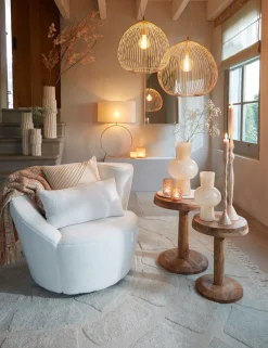 Light & Living Hanglamp Rilana Mat Beige Ø34cm