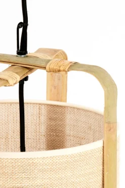 Light & Living Hanglamp Sendai Zand/Bamboe Ø32cm