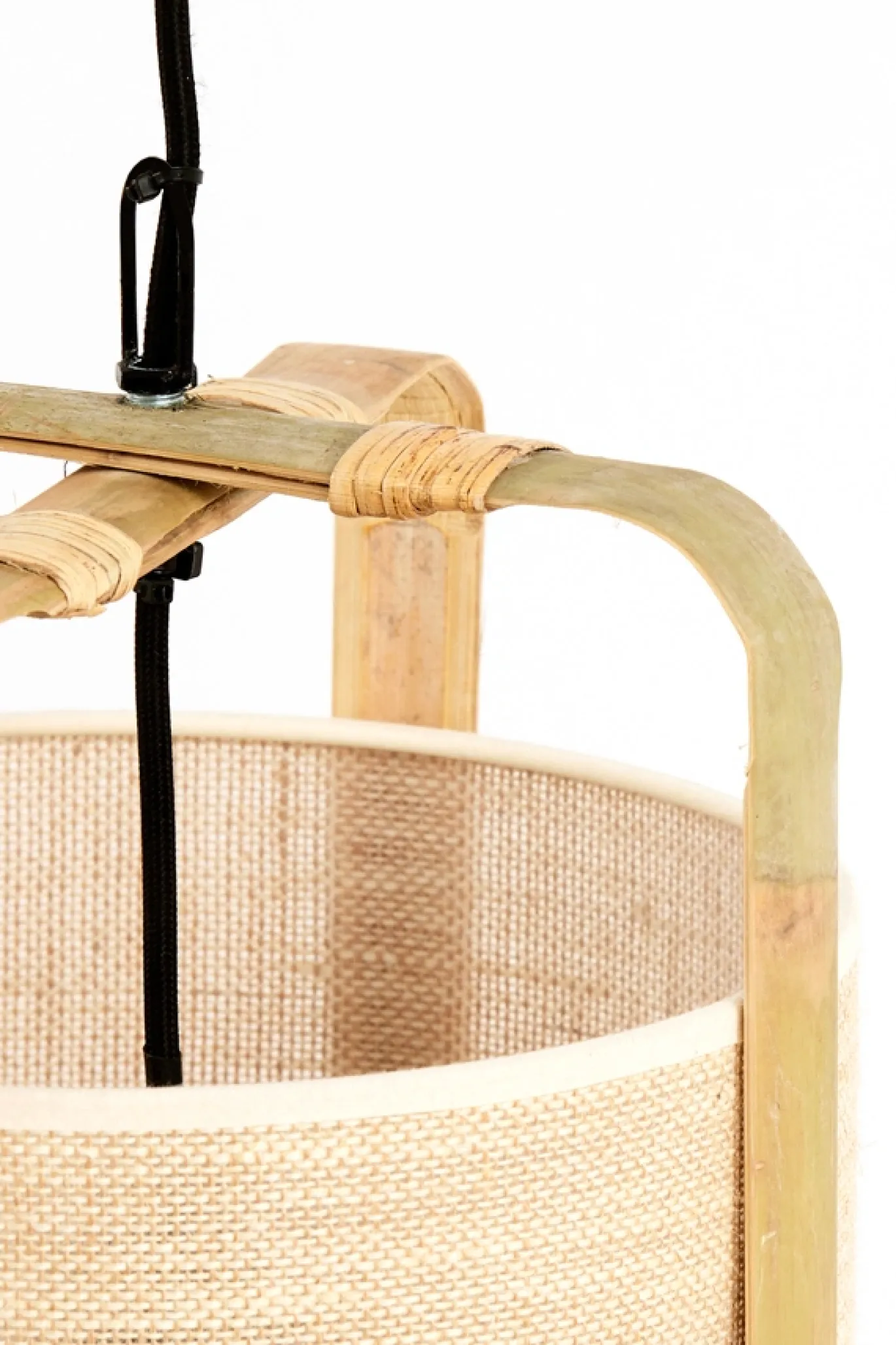 Light & Living Hanglamp Sendai Zand/Bamboe Ø32cm