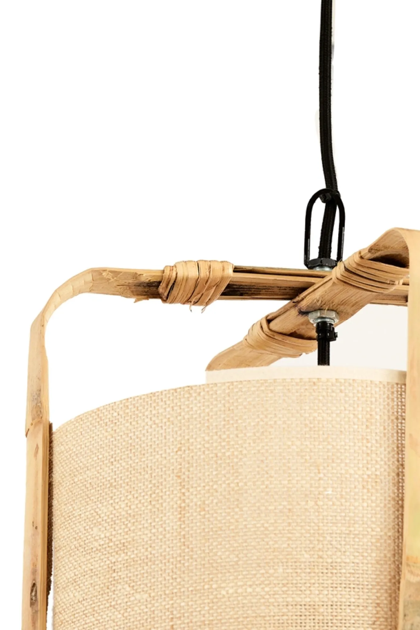 Light & Living Hanglamp Sendai Zand/Bamboe Ø32cm