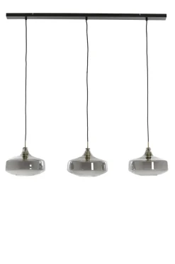 Light & Living Hanglamp Solna 3-Lichts Smoke Glas 120cm