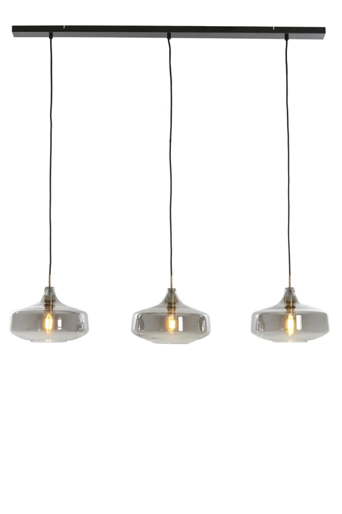 Light & Living Hanglamp Solna 3-Lichts Smoke Glas 120cm