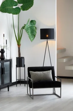 Light & Living Lampenkap Livigno Rond Zwart Ø50cm