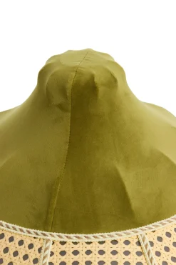 Light & Living Lampenkap Mizia Velvet Groen Ø45cm