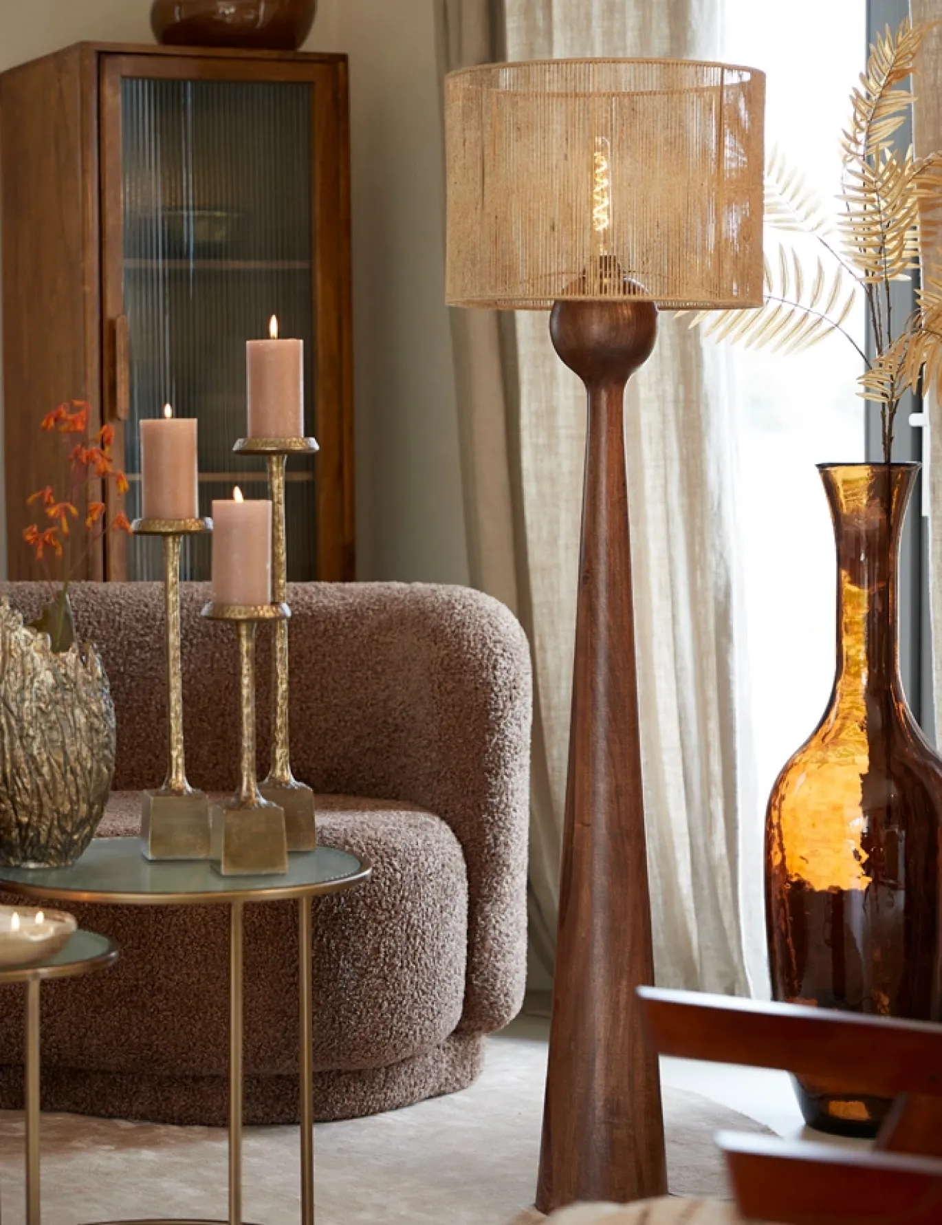 Light & Living Lampenkap Tossa Rond Jute Naturel Ø40cm