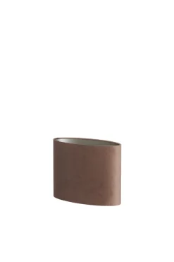 Light & Living Lampenkap Velours Ovaal Chocolade Bruin S