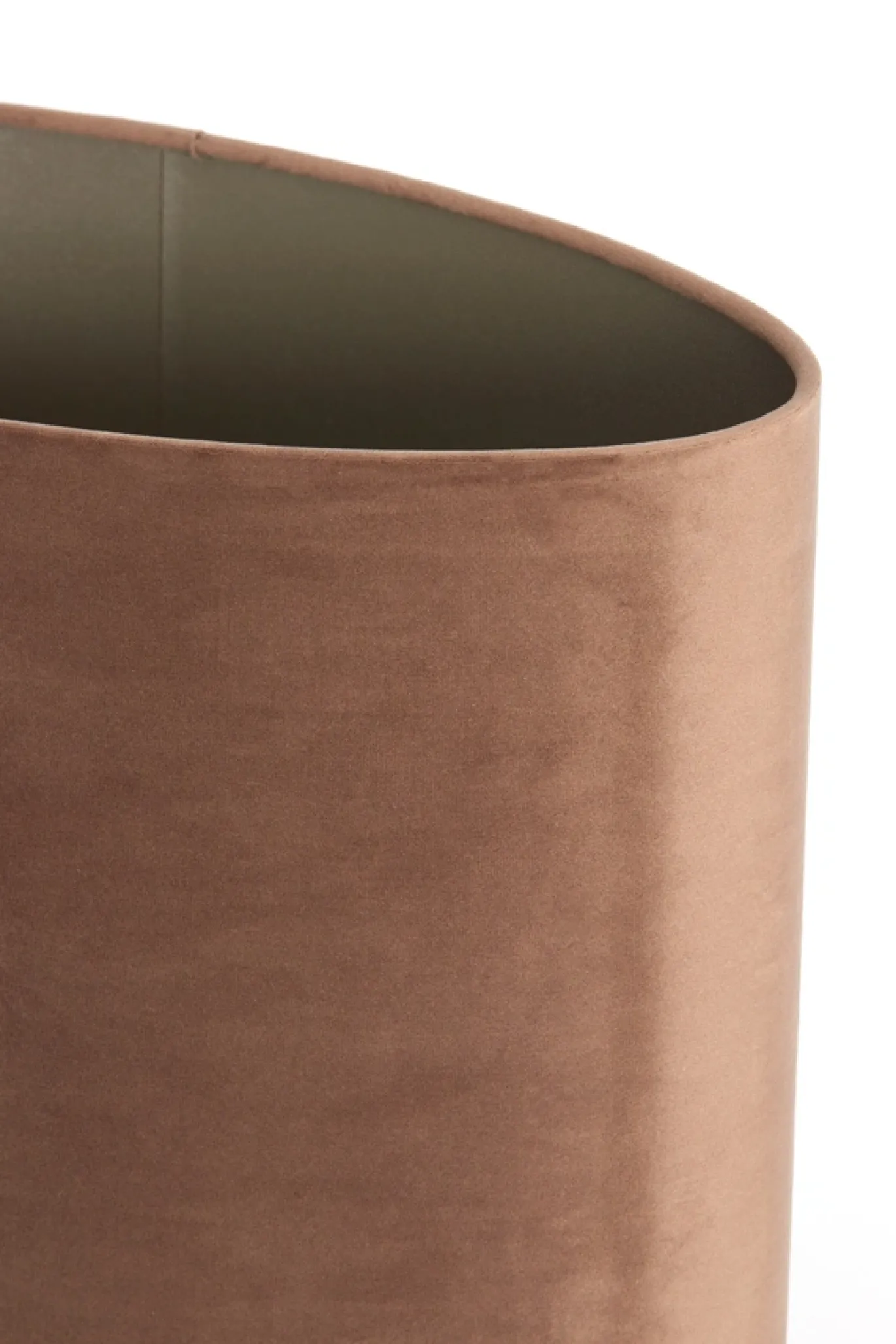 Light & Living Lampenkap Velours Ovaal Chocolade Bruin S