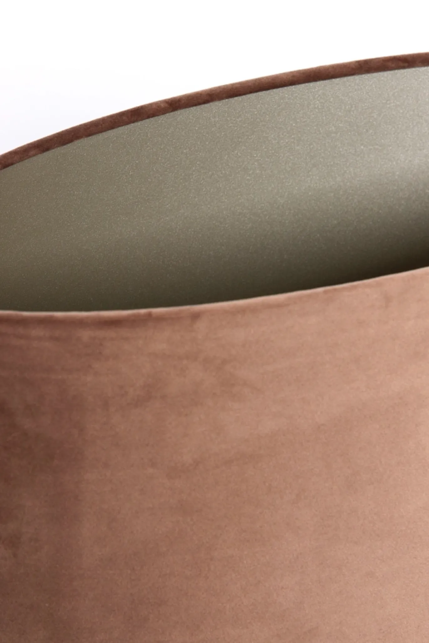 Light & Living Lampenkap Velours Ovaal Chocolade Bruin S