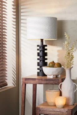 Light & Living Lampvoet Desley Mat Zwart Ø10,5x36cm