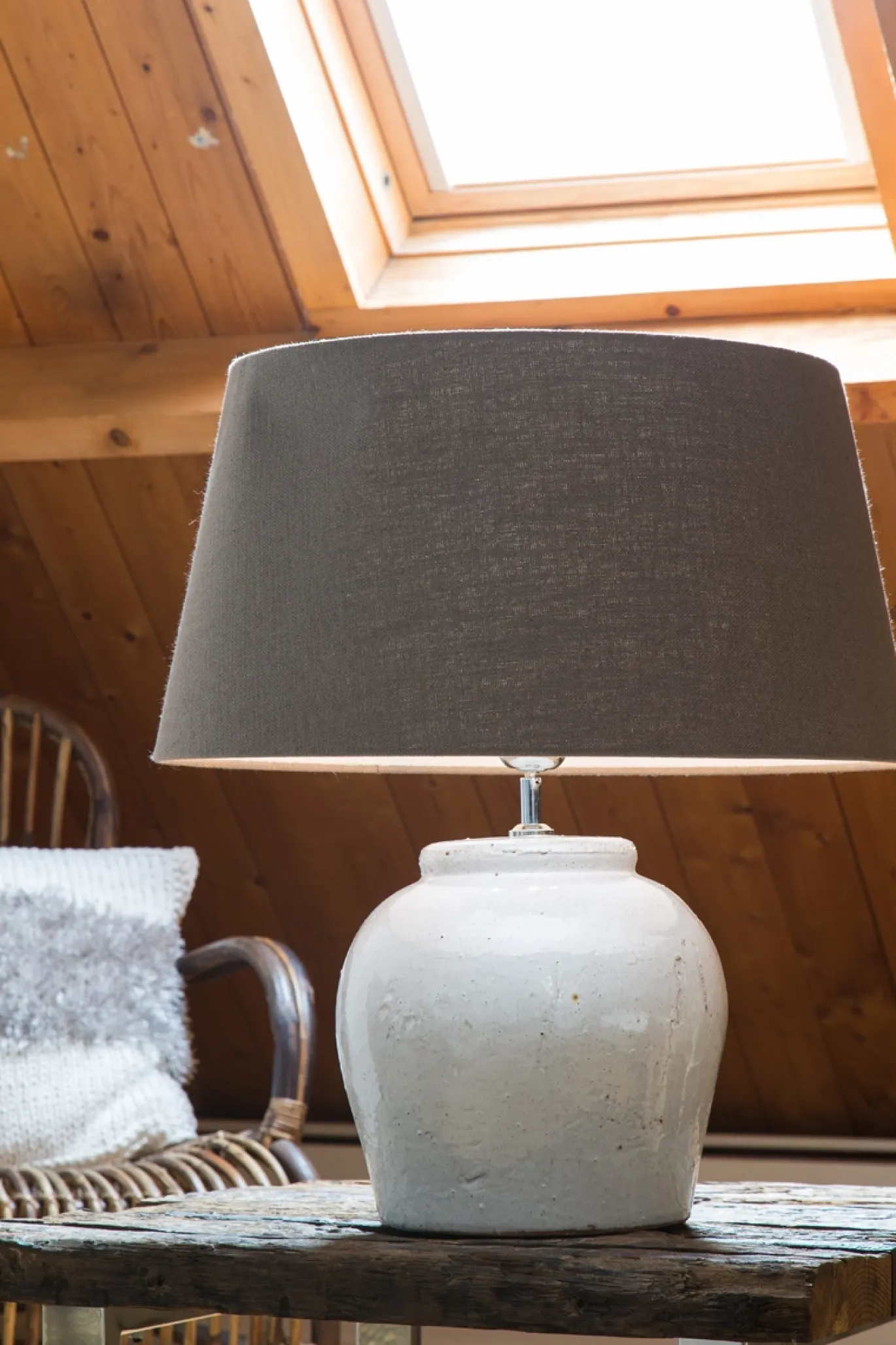 Light & Living Lampvoet Etna Antiek Wit Ø30x40cm