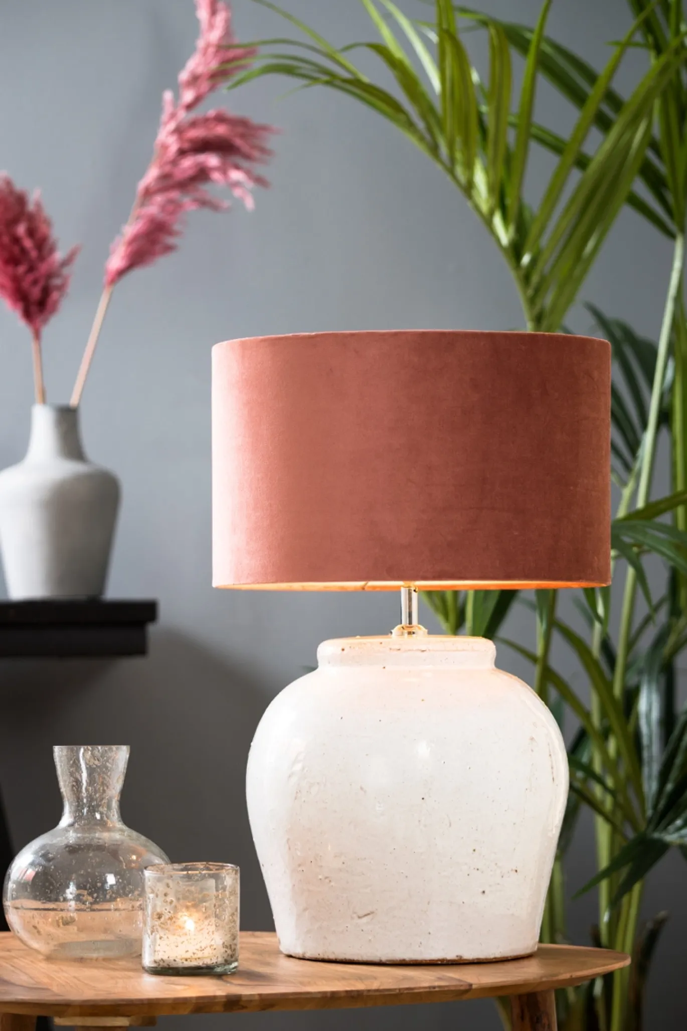 Light & Living Lampvoet Etna Antiek Wit Ø30x40cm