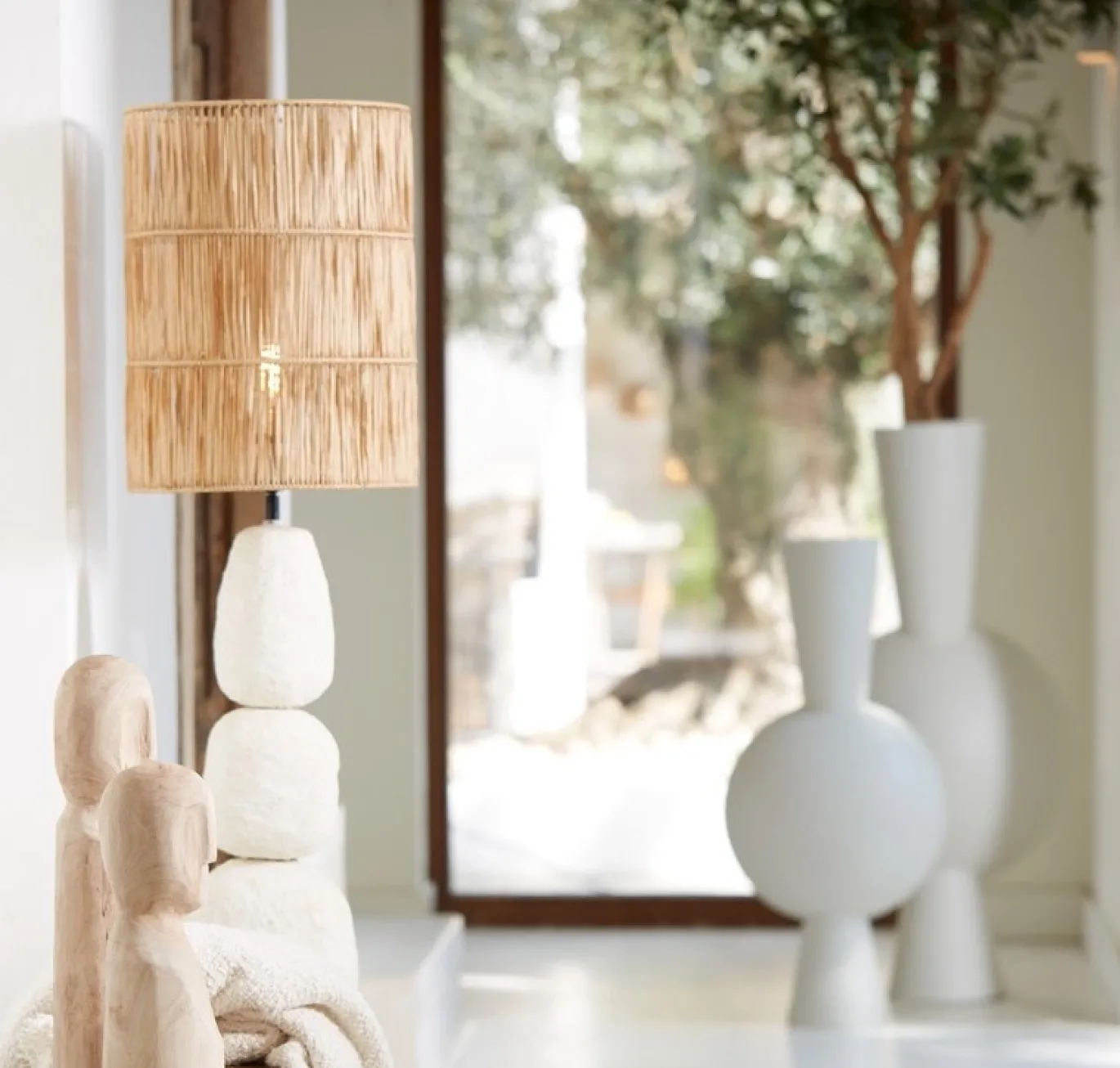 Light & Living Lampvoet Marree Crème S