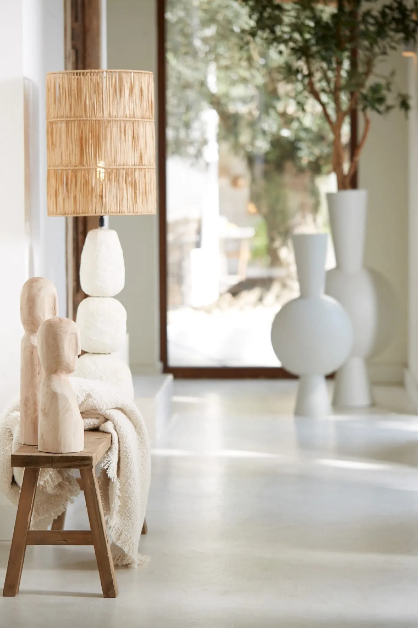 Light & Living Lampvoet Marree Crème S