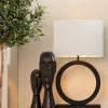 Light & Living Lampvoet Tinar Mangohout Mat Zwart 55cm