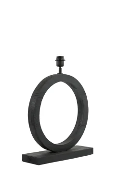 Light & Living Lampvoet Tinar Mangohout Mat Zwart 55cm