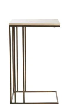 Light & Living Laptoptafel Roshan Travertin Zand 41x31cm