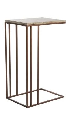 Light & Living Laptoptafel Roshan Travertin Bruin 41x31cm